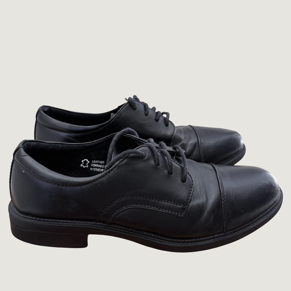 Dexter Oxford Mens Black Cap Toe Oxford Lace Up Dress Shoes Size 6.5 Dress Work